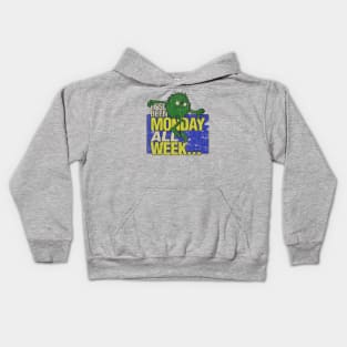 Green Monster It's Been Monday All Week 1980 Kids Hoodie